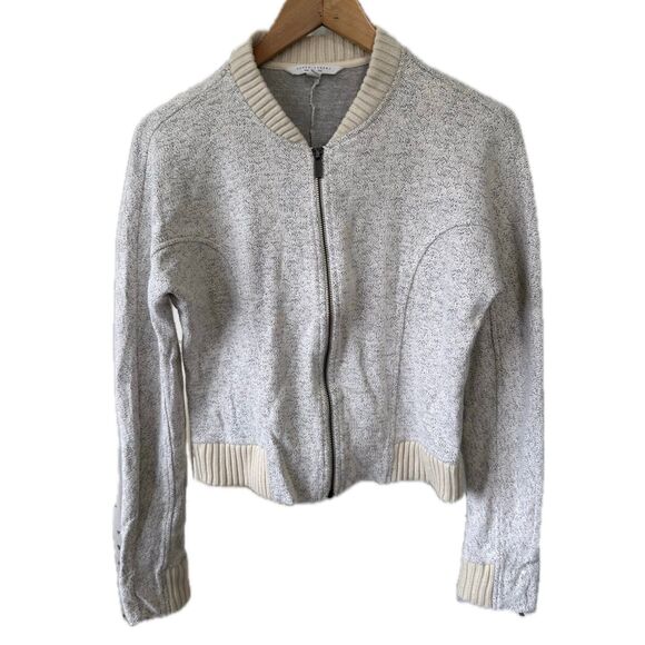 Sunday Sunday Banana Republic Zip Lounge Confetti Knit Bomber Cardigan Jacket XS - Picture 2 of 6